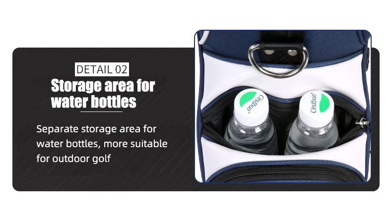  Nylon Sunday Golf Stand Bag Gun Bolsa de golf impermeable con soporte