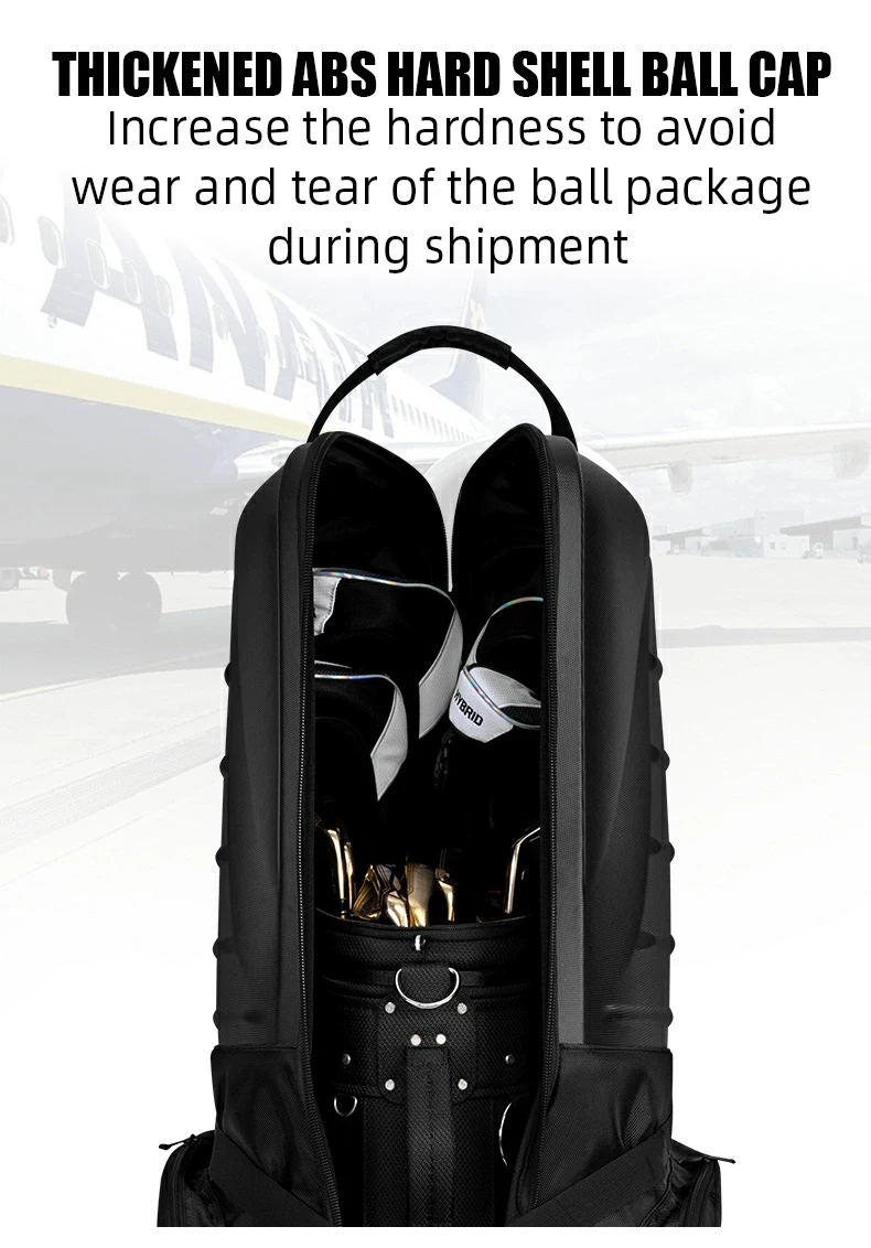 Bolsas de avión de viaje de golf bolsas de viaje de golf personalizadas con ruedas con ruedas