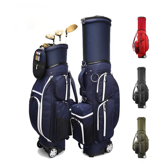 Bolsa de golf retráctil ligera, bolsa de aire de verificación multifunción con las ruedas y la bolsa isotérmica