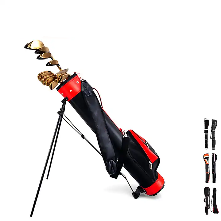 LOGO LOGO Lápiz de golf Cart Bag Stand Sac de Golf PU Sunday Carry Golf Bolse